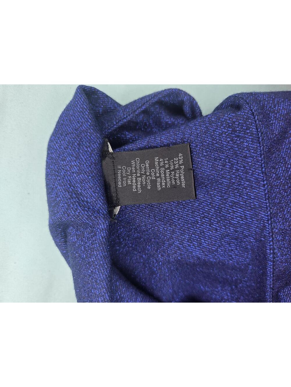 Ann Taylor LOFT blue Purple One-Shoulder Knit Top Size L - Picture 6 of 6